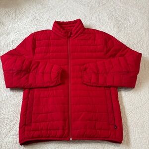 Like new Gap cold control lightweight Quilted puffer Jacket ricing red size S
